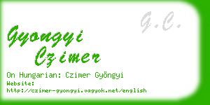 gyongyi czimer business card